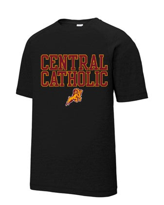 Tee - Adult Nike Black Tee - Central Catholic w/Ram