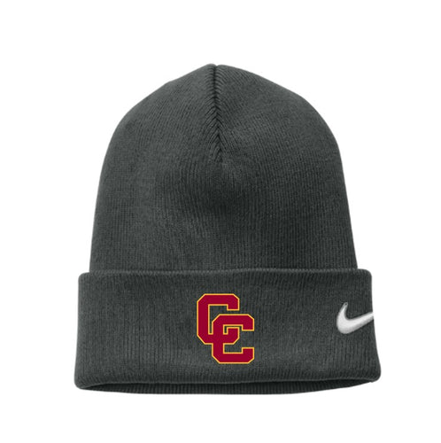 Beanie - Nike Dark Grey/Anthracite embroidered with Cardinal and Gold CC