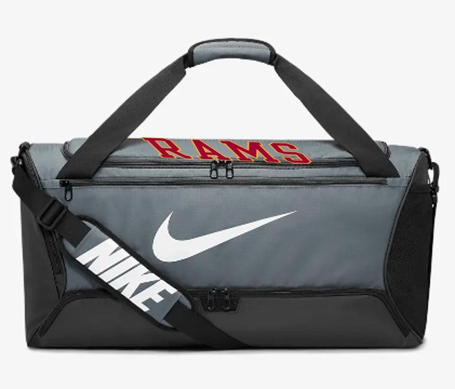 Grey Nike Brasilia Medium Training Duffel Bag - RAMS