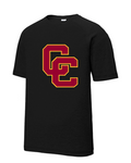 Tee - Adult Black Cotton Tee with Cardinal Gold CC