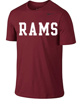 Tee - Adult Cardinal Cotton Tee - White RAMS