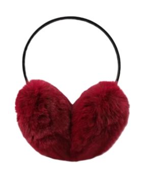 Ear Muffs - Cardinal Faux Fur