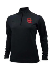 1/4 Zip - Women's Nike Black Pullover - Embroidered CC