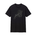 Tee - Adult Black Cotton Tee with Grey Ram