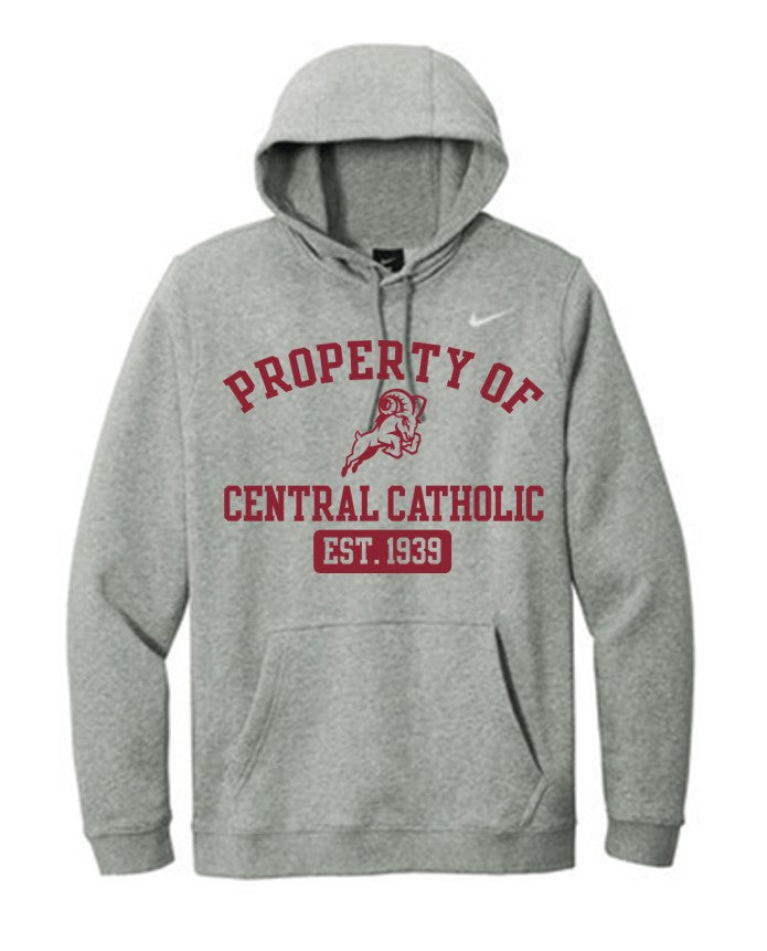 Hoodie - Adult Grey Hoodie - Property of Central Catholic