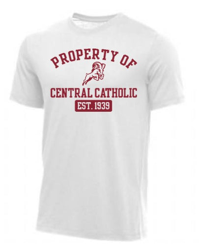 Tee - Adult White Tee - Property of Central Catholic